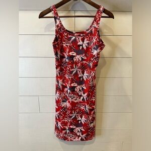 Columbia PFG Red Floral Sleeveless Dress- size Small